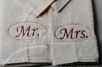 handdoekset Mr. Mrs. ivoor inclusief 2 washandjes € 30